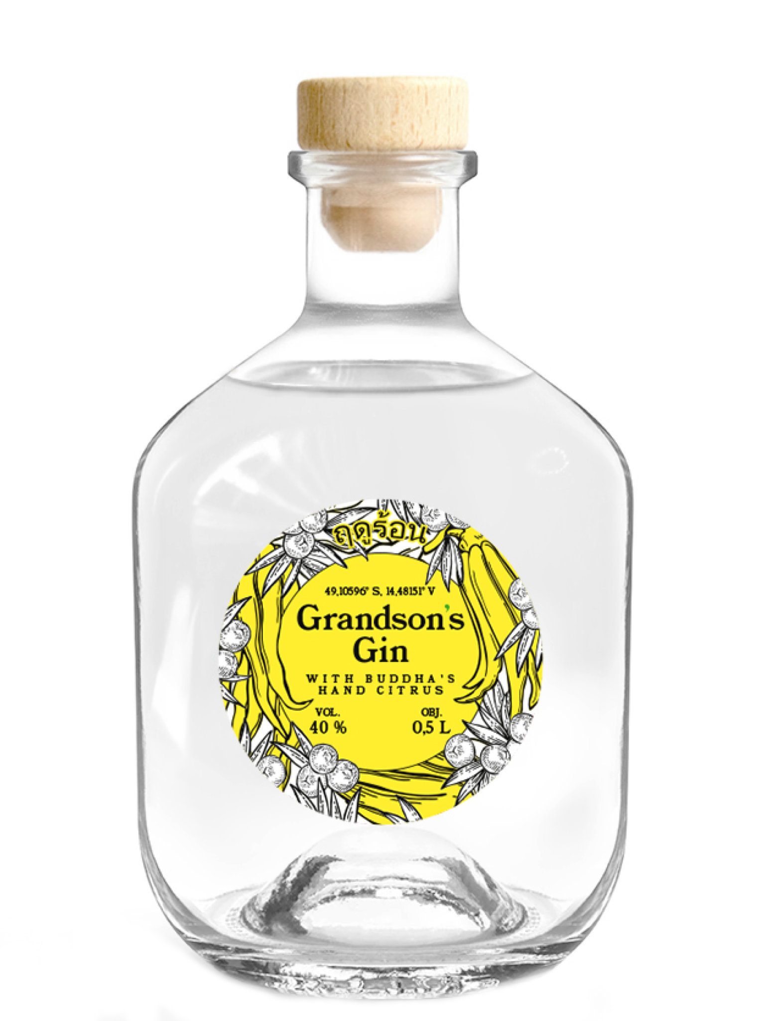 Lihovar Poněšice Poněšický Grandson's Buddha's hand citrus GIN 40% 0,5l