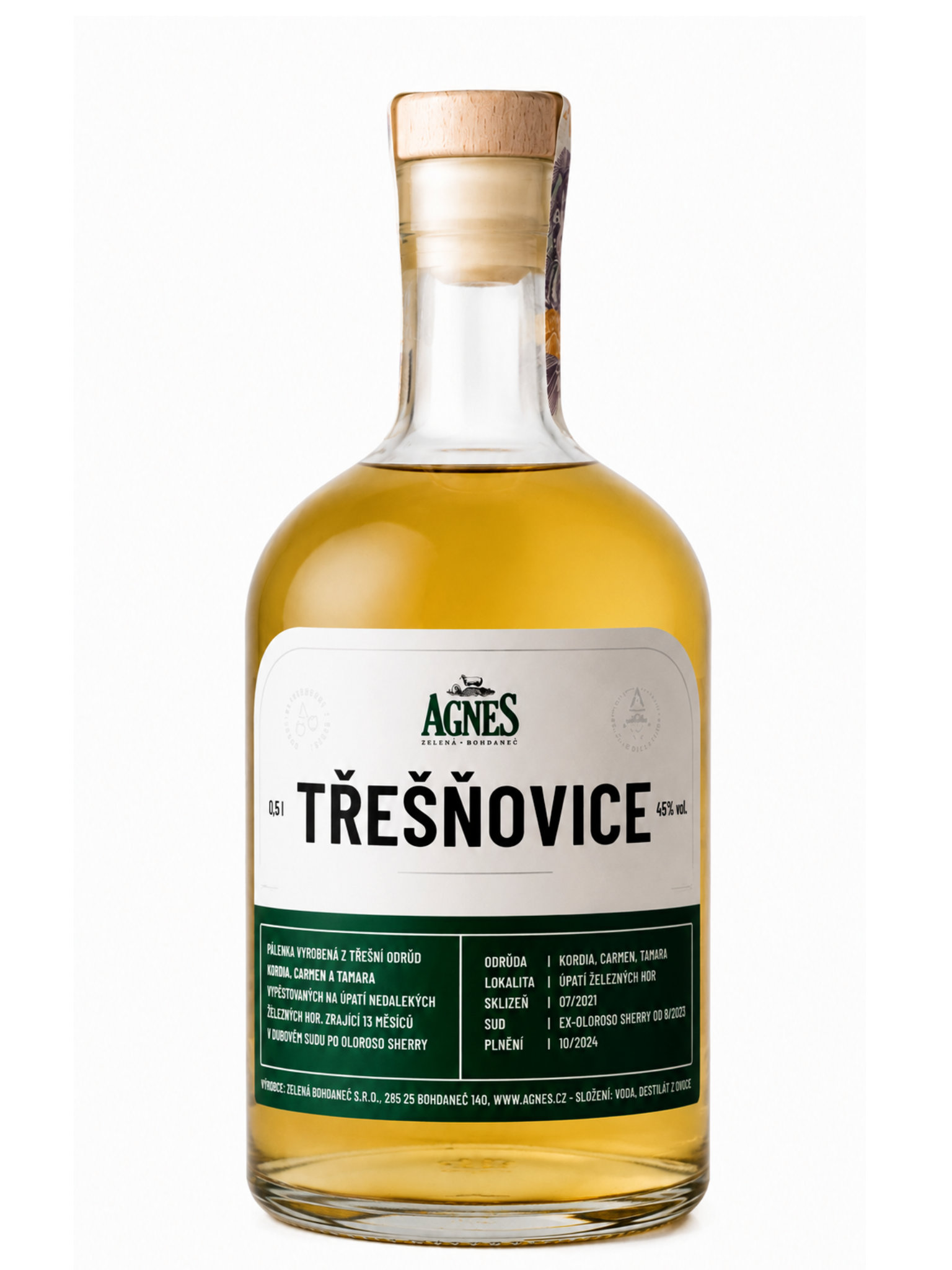 Agnes Zelená Bohdaneč Agnes Třešňovice ze sudu po Sherry 45% 0,5l