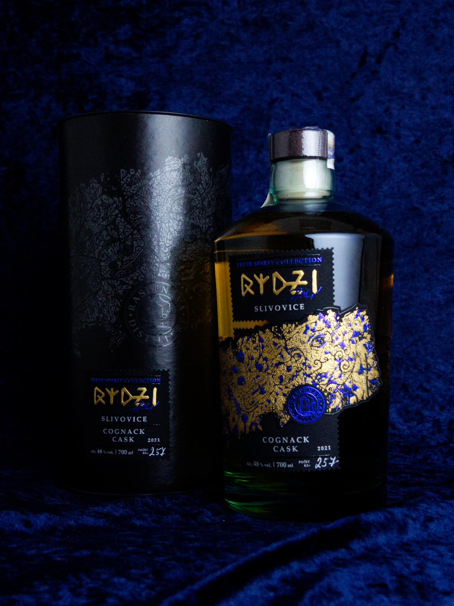 Raspenava distillery Raspenava Slivovice ze sudu po Cognacu 48% 0,7l