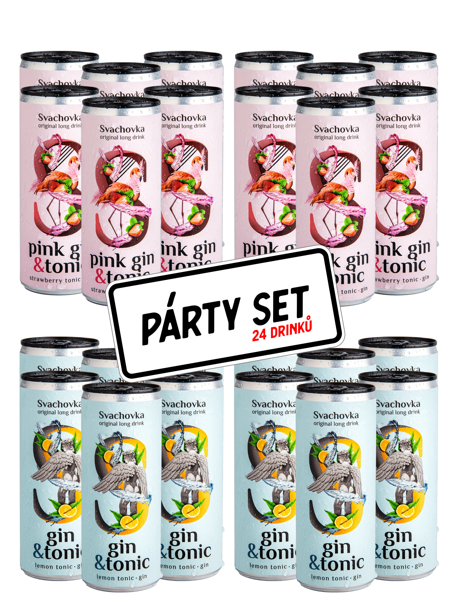 Destilérka Svach (Svachovka) Gin&Tonik párty set 24x0,25l