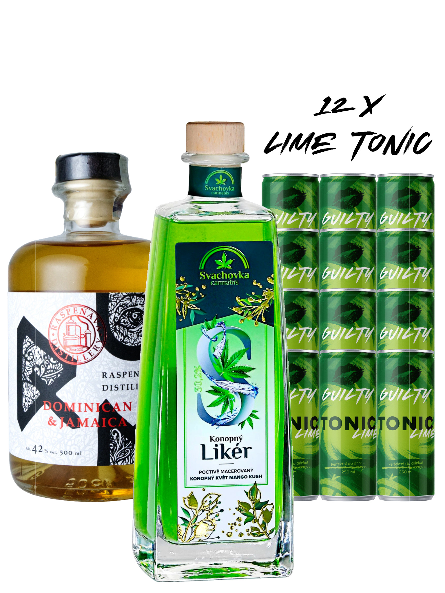 Lihovarek.cz Kushito sada (Rum + Konopný likér + 12x GUILTY Tonic LIME)