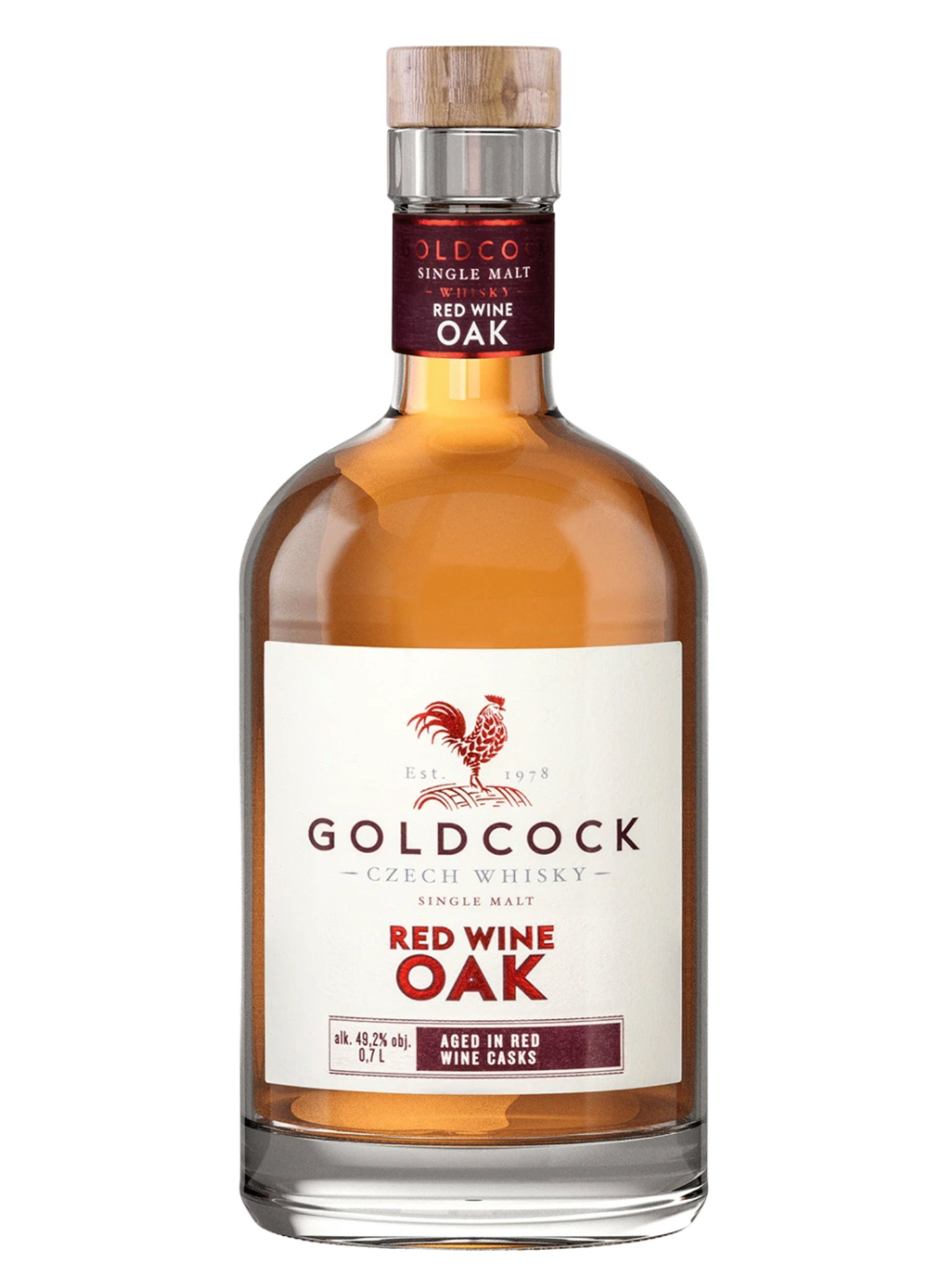 GOLDCOCK Whisky GOLDCOCK 10yo RED WINE OAK 49,2% 0,7l – foto produktu