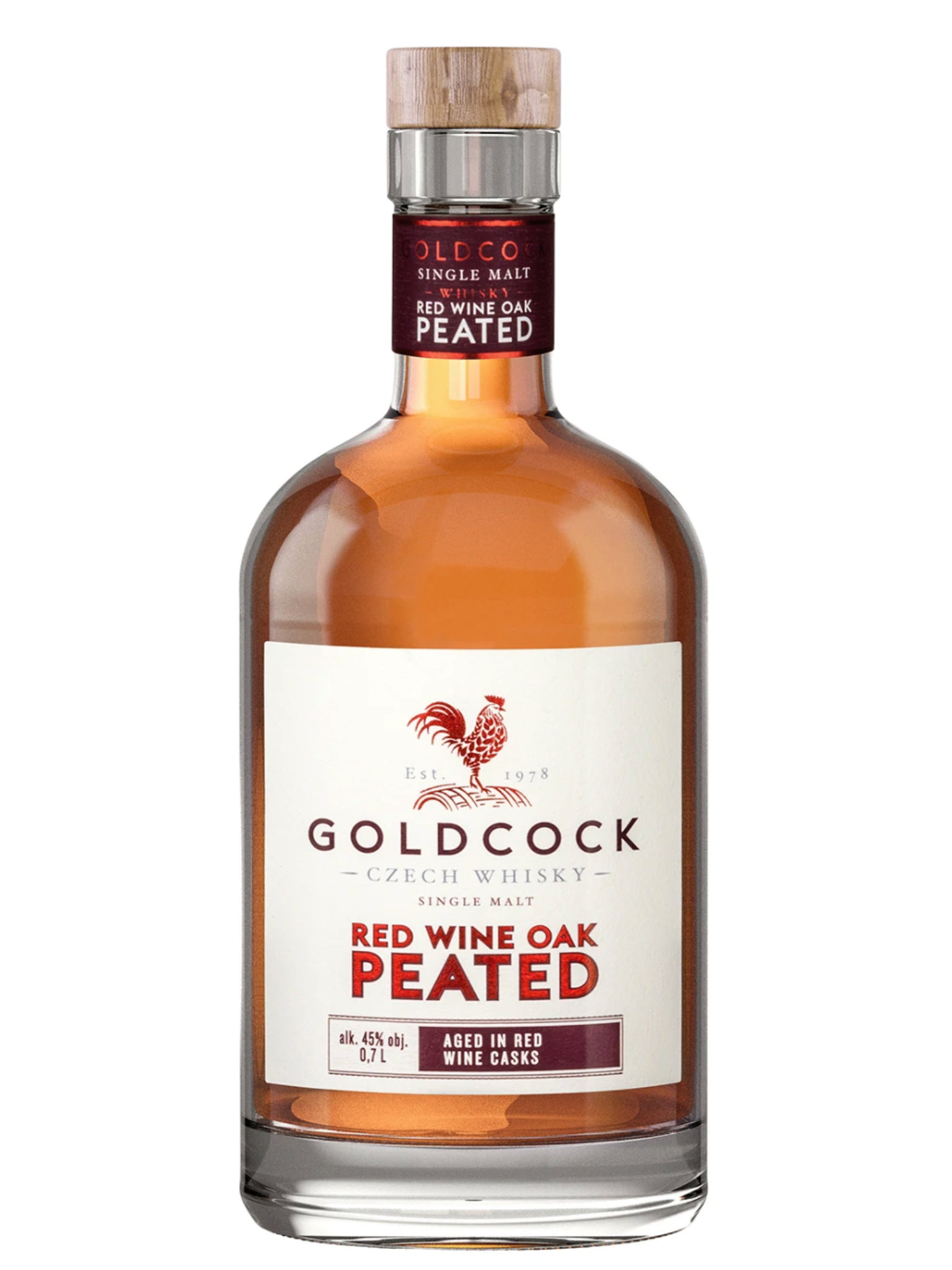 GOLDCOCK Whisky GOLDCOCK RED WINE OAK PEATED 45% 0,7l – foto produktu