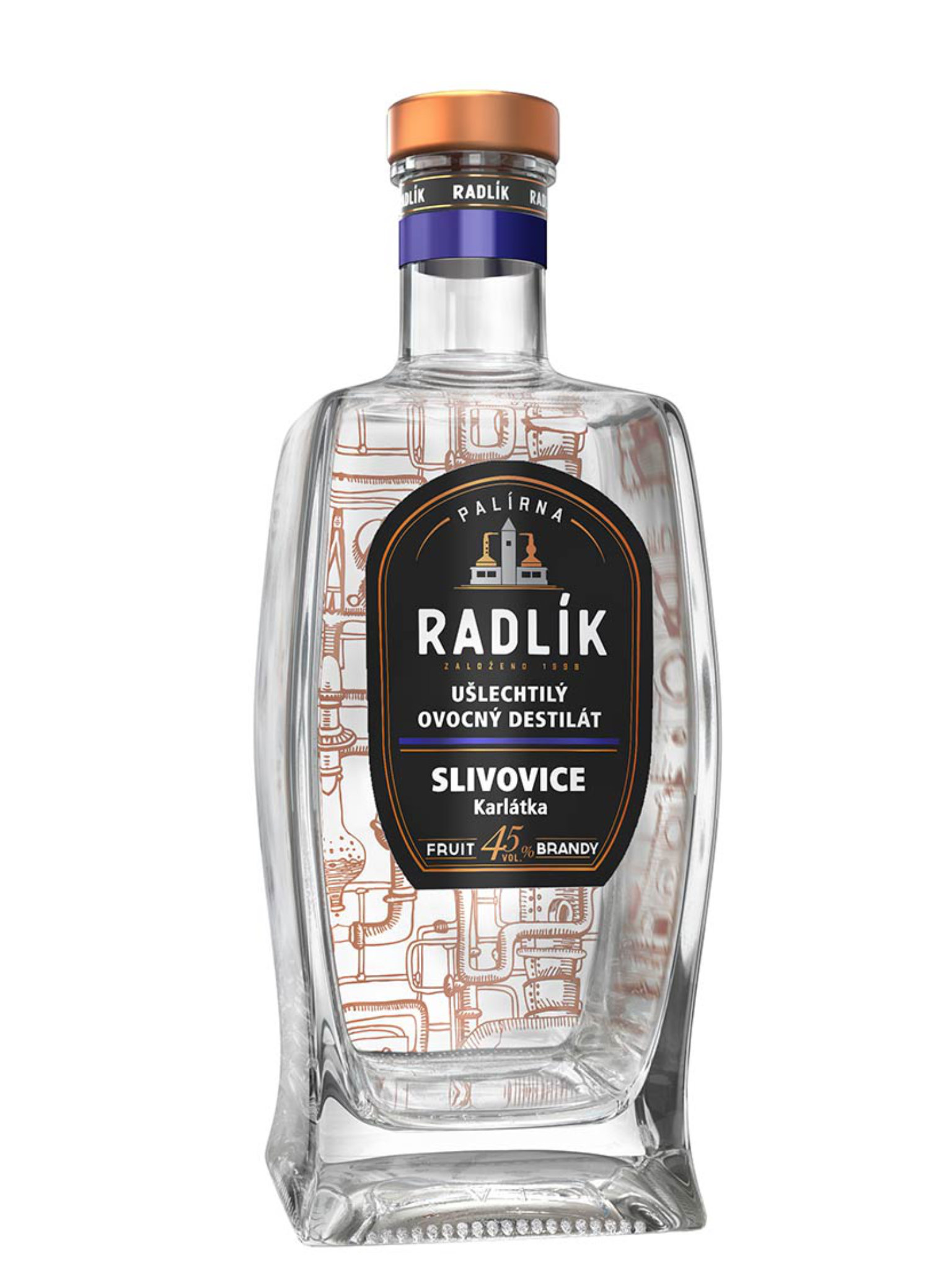 Levně Palírna Radlík Radlík Slivovice (Karlátka) 45% 0,5l