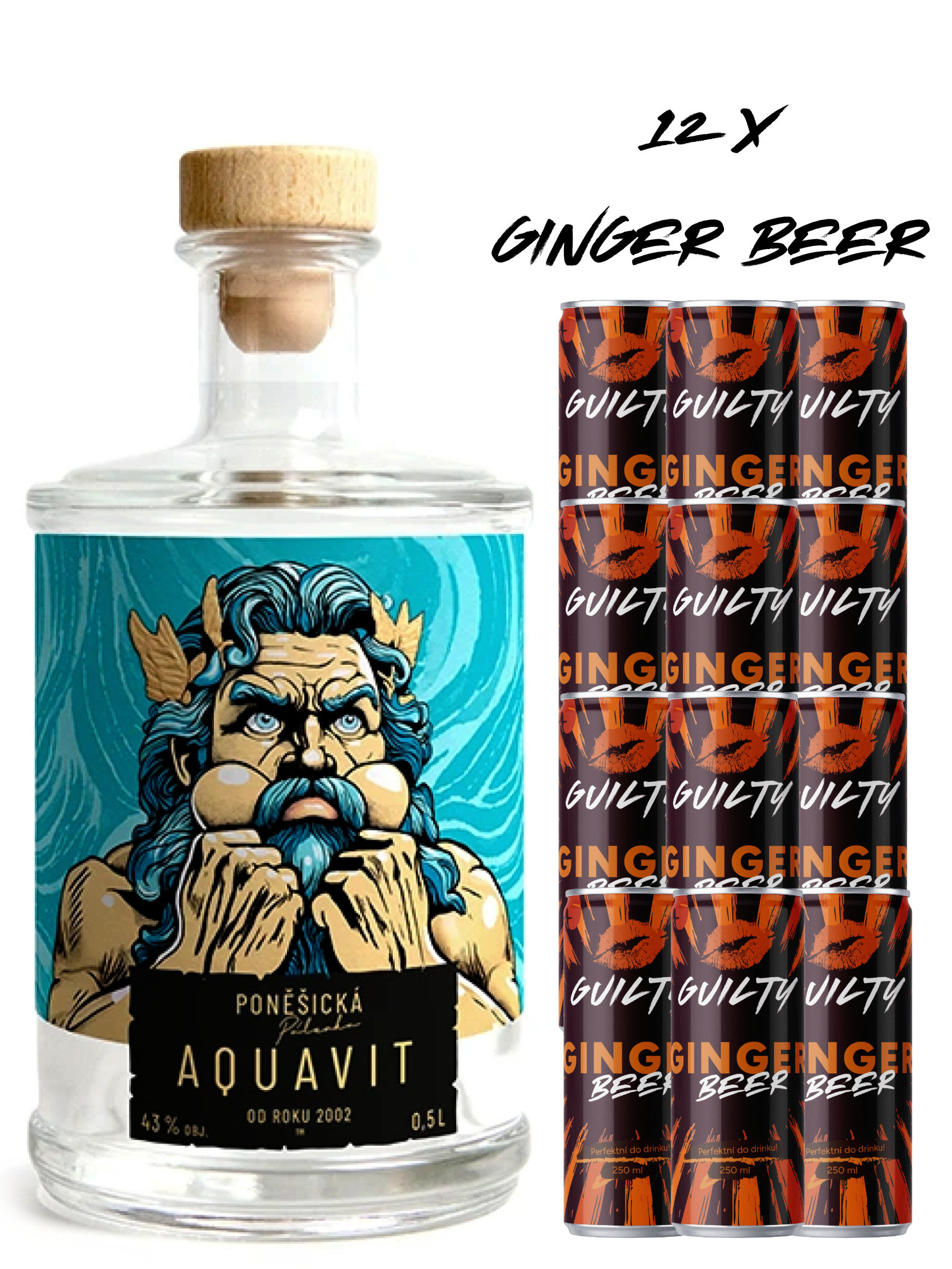 Lihovarek.cz  Poněšický AQUAVIT + 12x GUILTY Ginger Beer