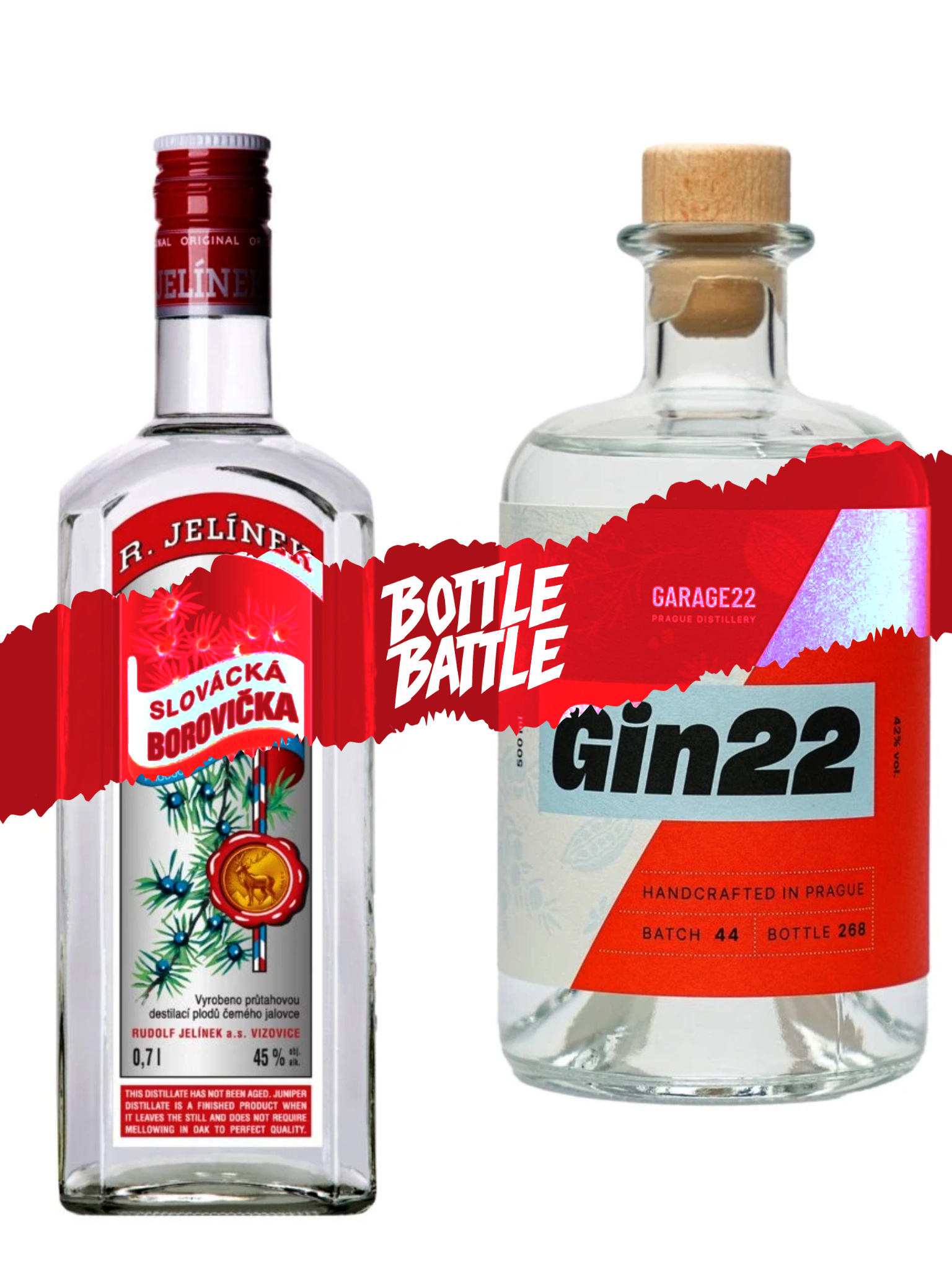 Lihovarek.cz  Bottle Battle #6 Gin (Gin22 vs. Slovácká Borovička)
