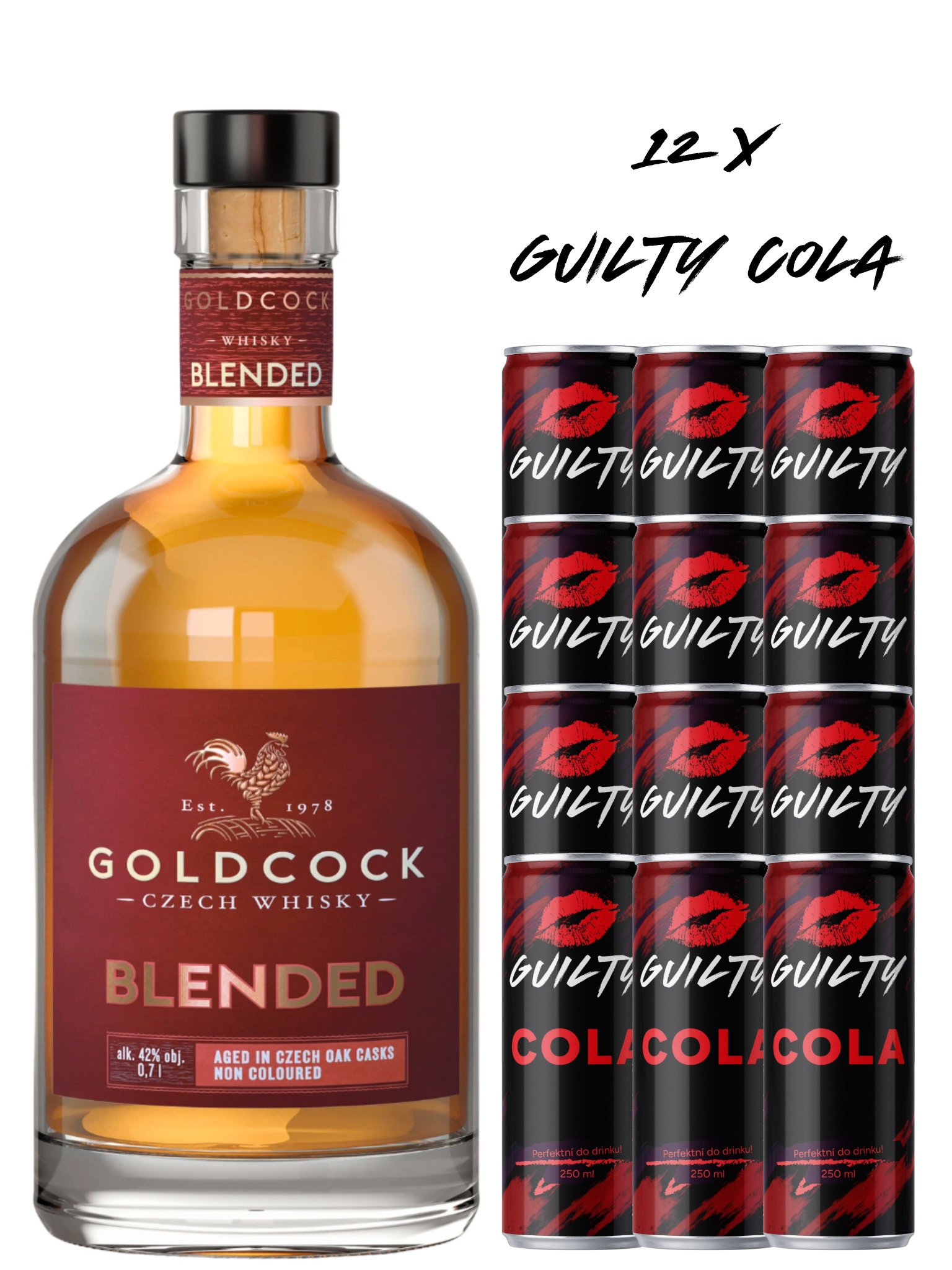 GOLDCOCK Whisky GOLDCOCK BLENDED + 12x GUILTY Cola