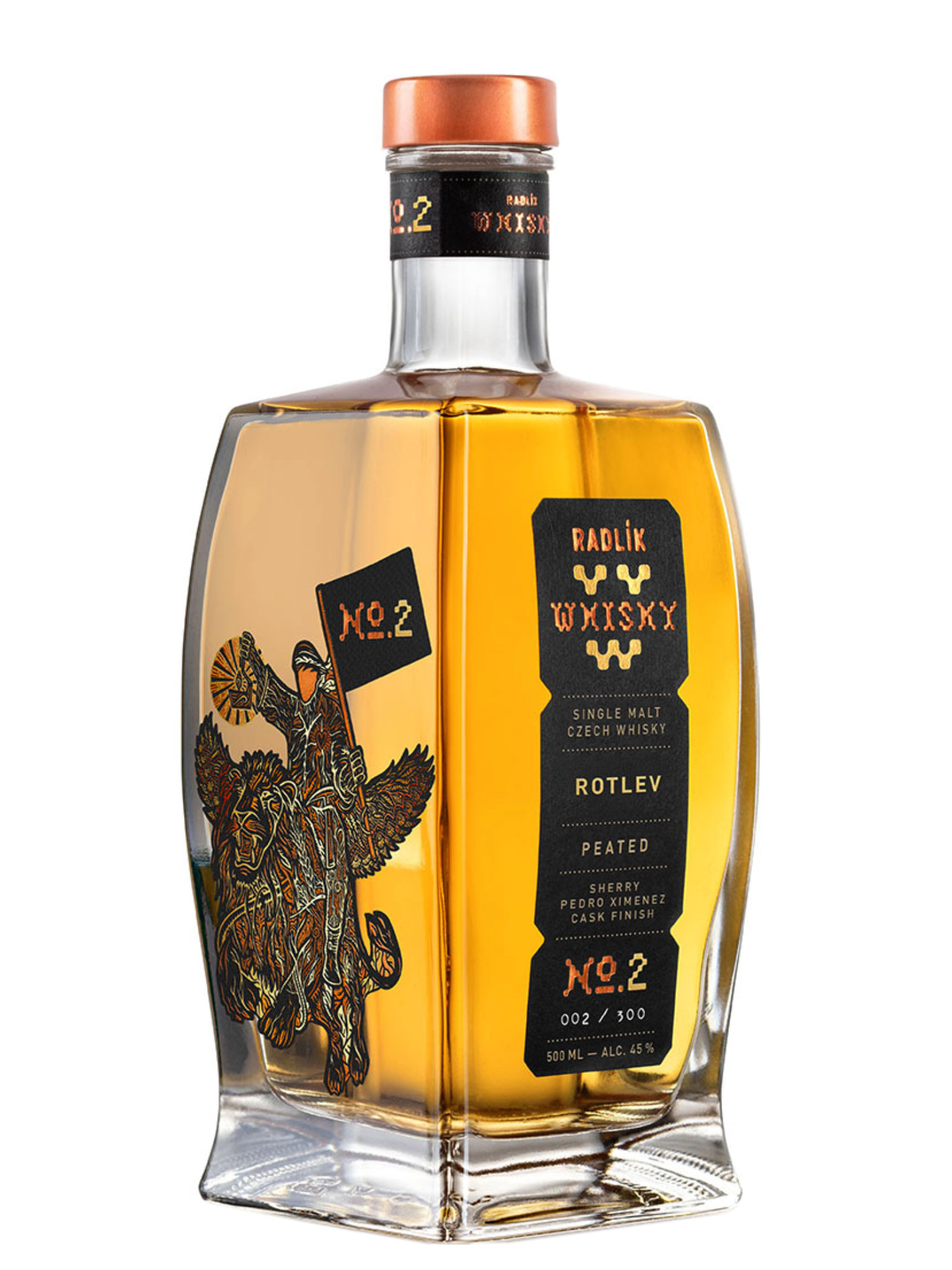 Palírna Radlík Radlík Whisky ROTLEV Peated 45% 0,5l – foto produktu