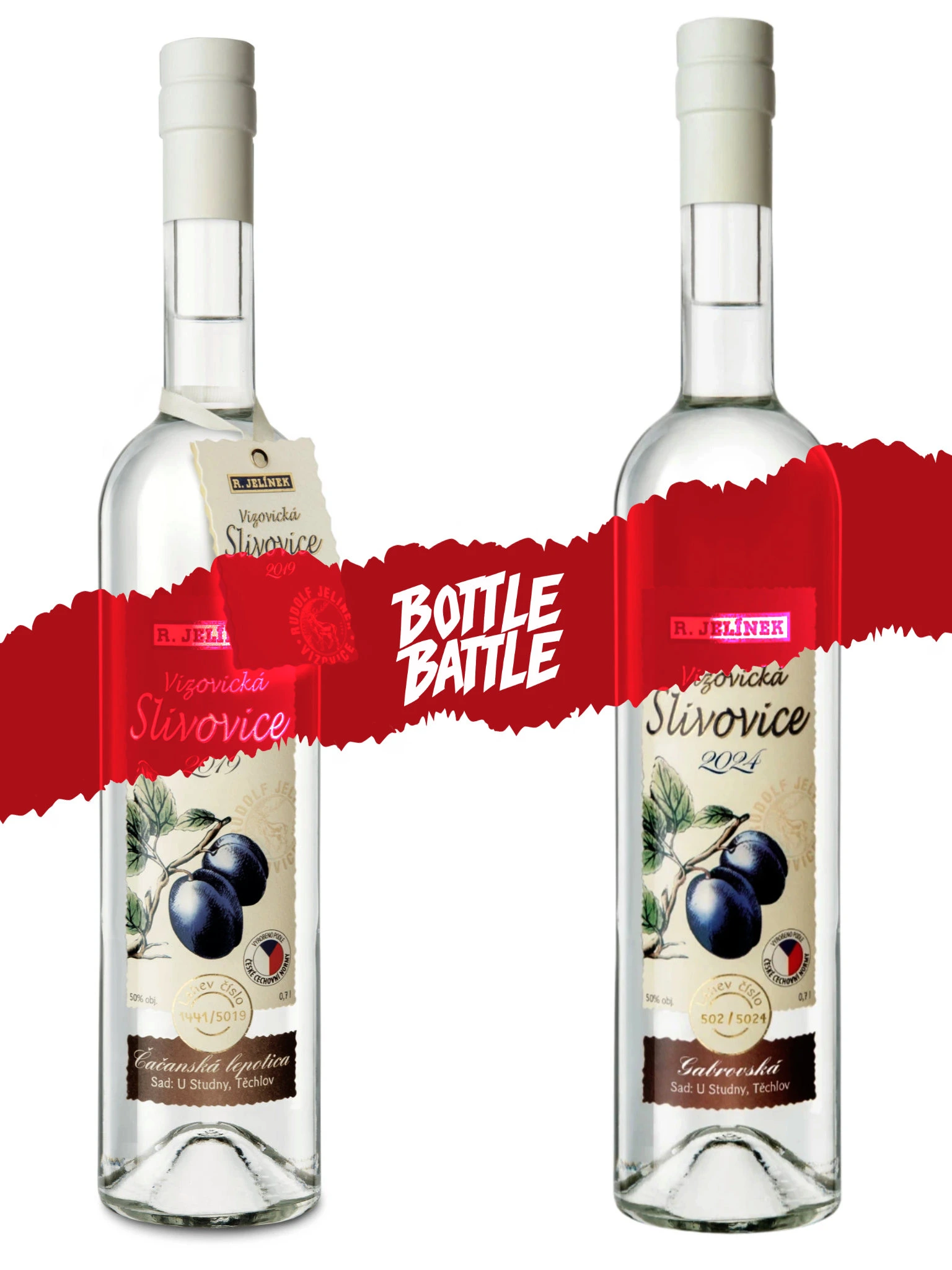 Vizovická Slivovice Bottle Battle #15 Vizovické Slivovice (2019 vs. 2024) – foto produktu