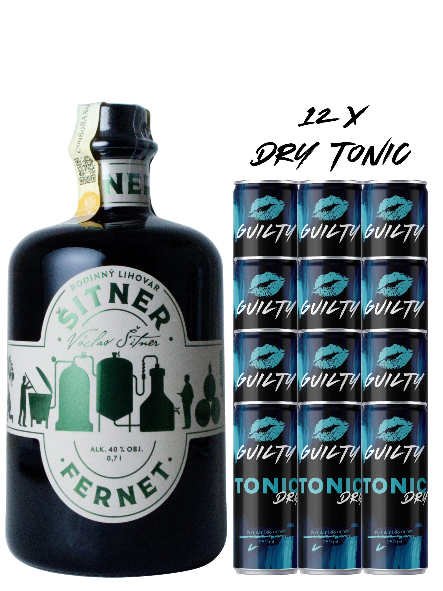 Lihovarek.cz  Bavorák Šitner Fernet + 12x GUILTY Tonic DRY