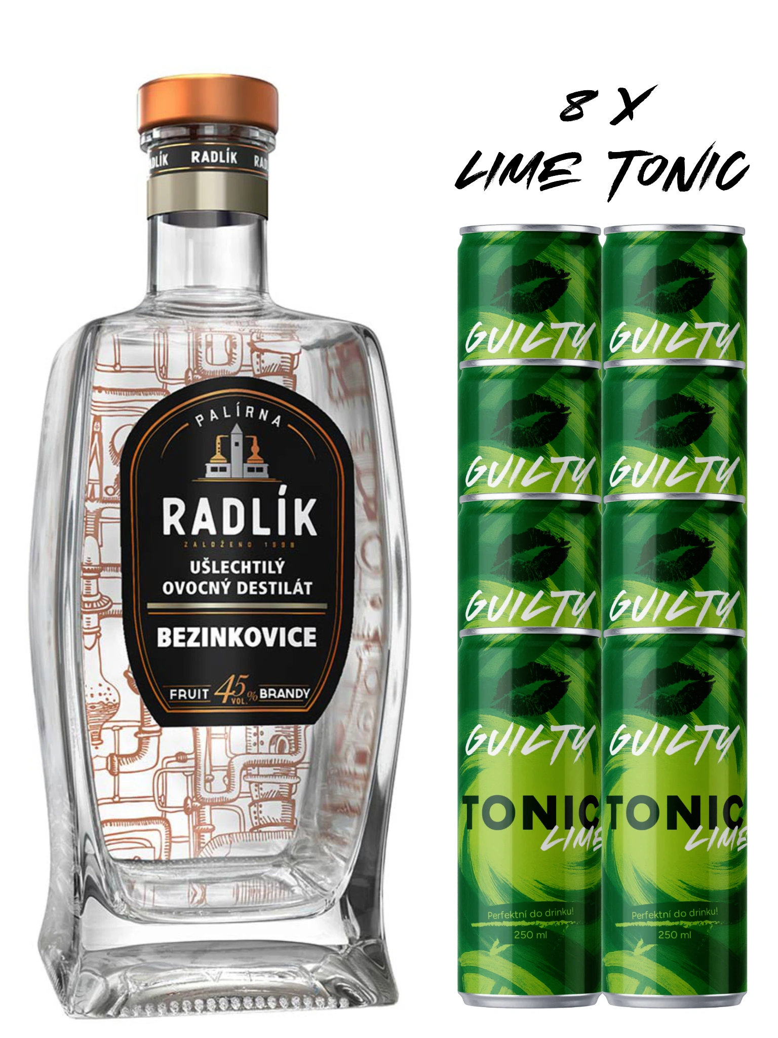 Palírna Radlík Beton 2.0 - Radlík Bezinkovice + 8x GUILTY Tonic LIME