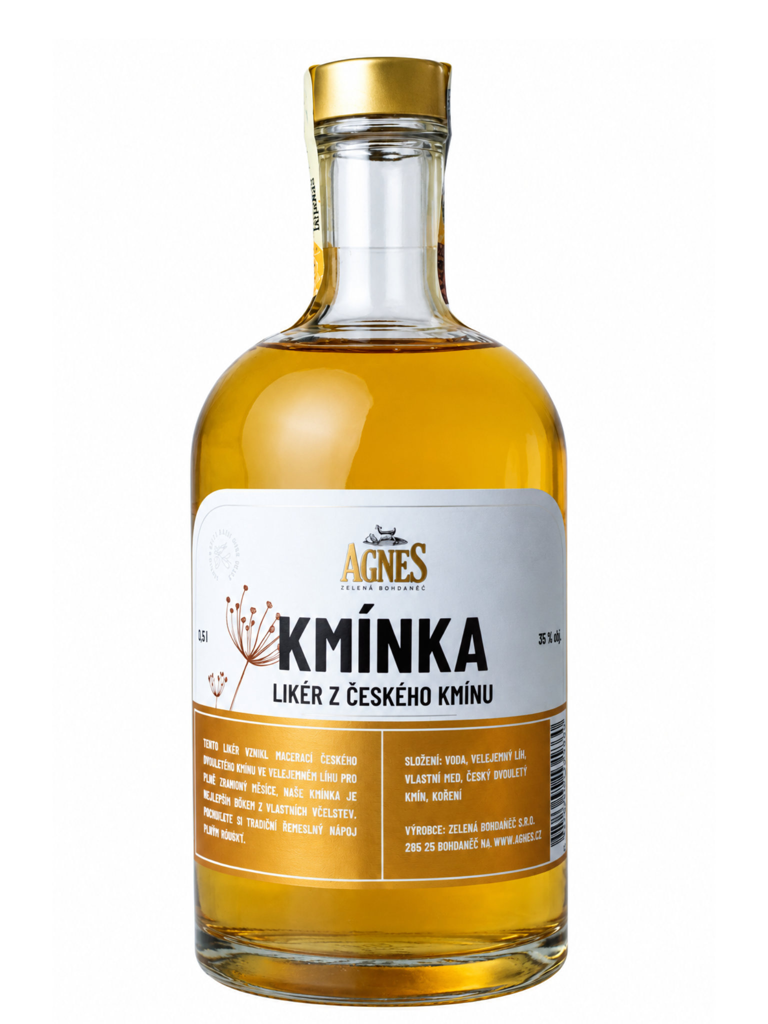 Agnes Zelená Bohdaneč Agnes Kmínka 35% 0,5l