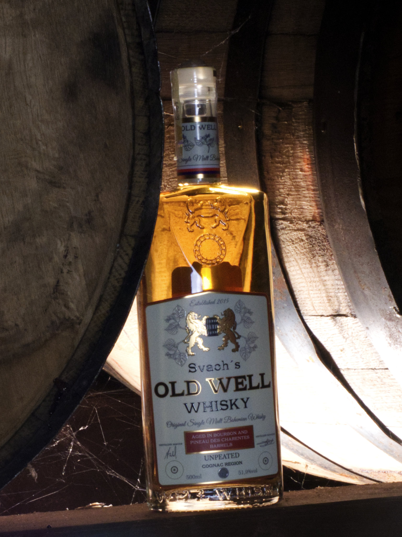 Svach’s Old Well whisky Bourbon a Pineau 51,9% 0,5l