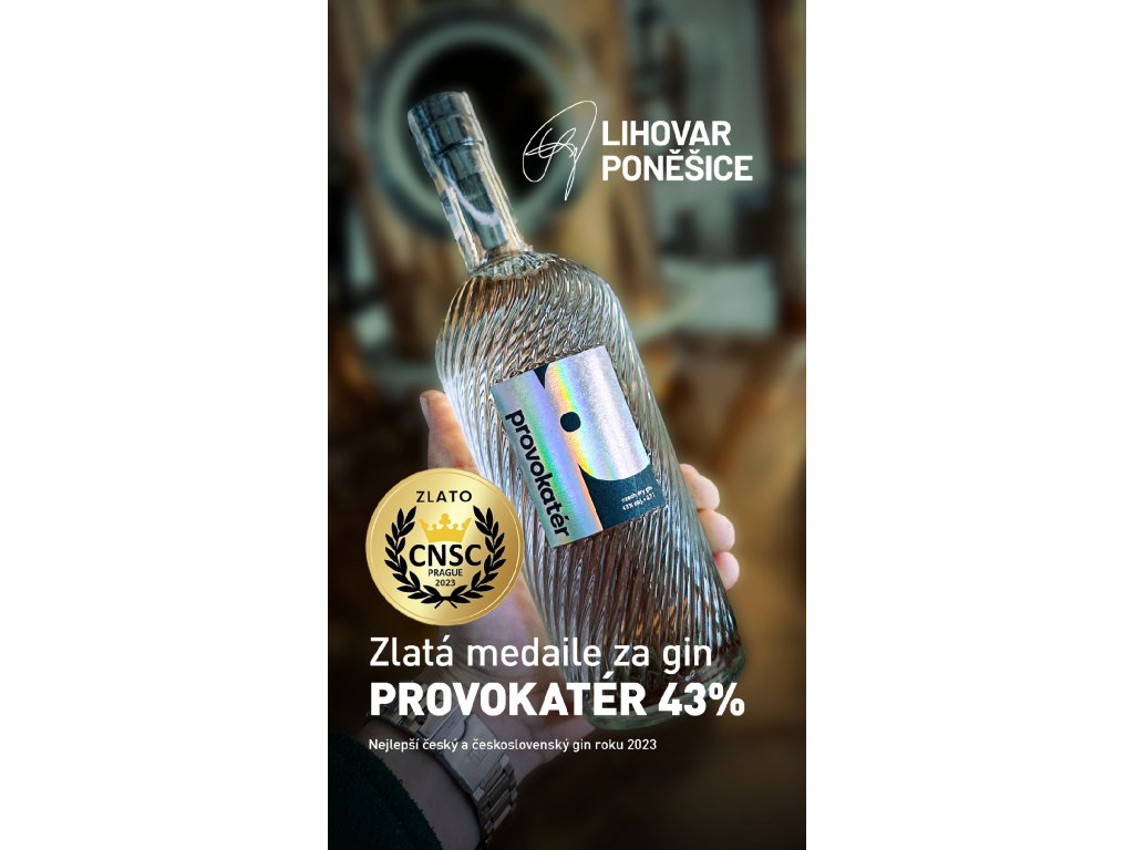 London dry gin Provokatér 43% 0,7l - Lihovar Poněšice