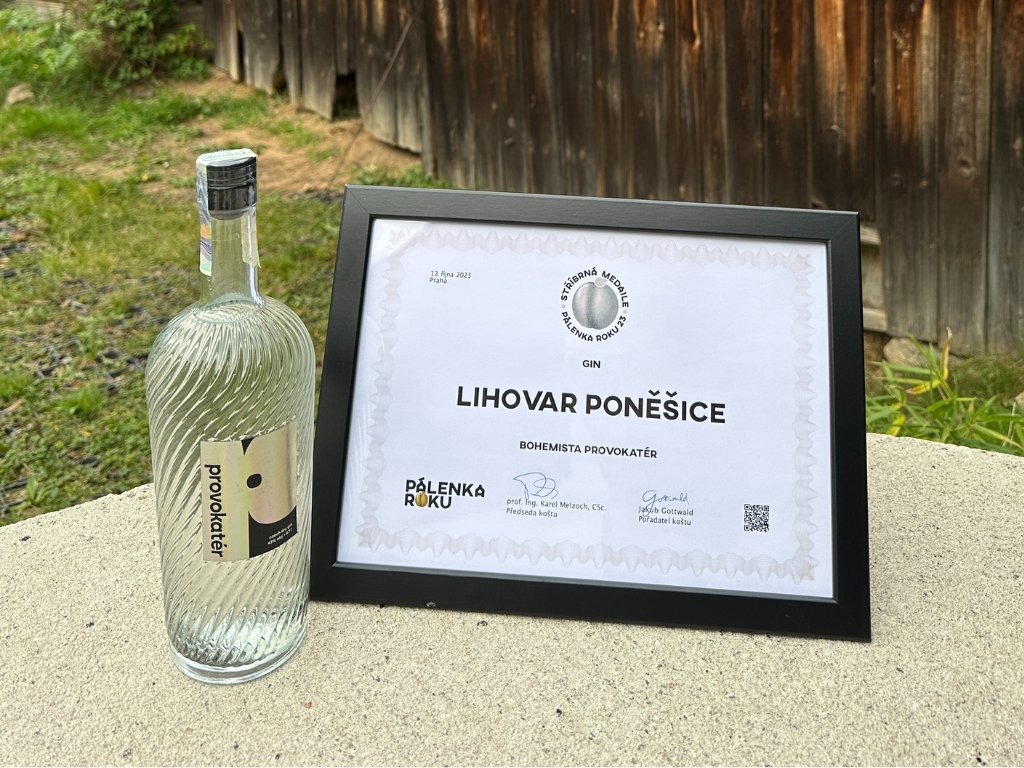 London dry gin Provokatér 43% 0,7l - Lihovar Poněšice