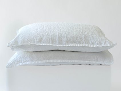 Linen Pillowcase with Hem WHITE