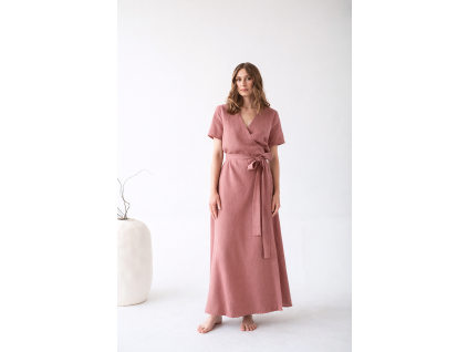 Zavinovací šaty s Krátkým rukávem