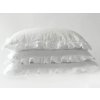 Linen Pillowcase with Ruffle WHITE