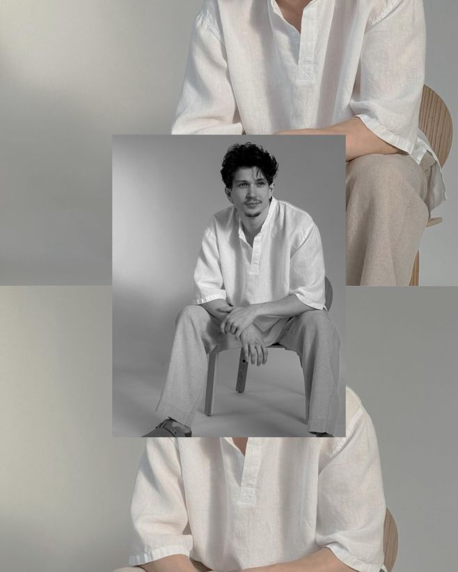 Lněná minimalistická košile s krátkým volným rukávem. Lněná košile je navržena hlavně na pohodu, klidný relax, trip k moři...