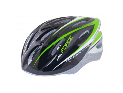 Prilba FORCE HAL, čierno-zeleno-biela