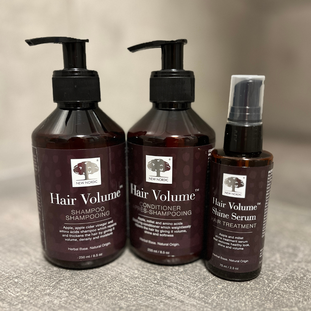 TESTOVÁNÍ PRODUKTŮ: New Nordic Hair Volume šampon+kondicionér+sérum