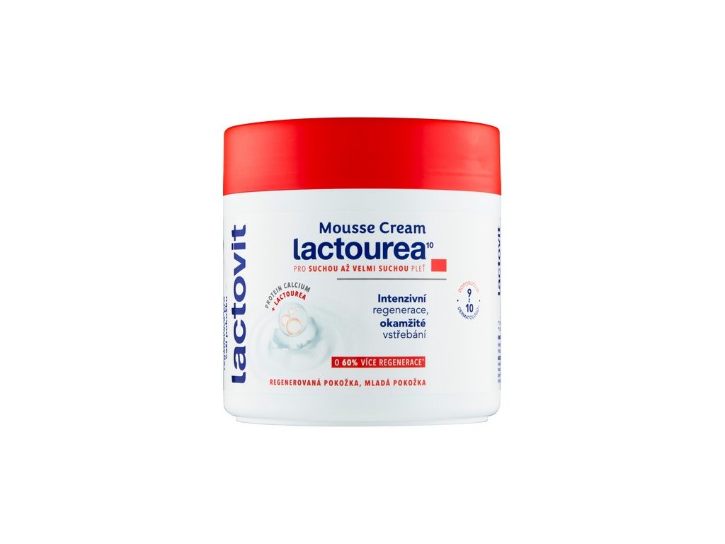Lactovit Lactourea¹⁰ Mousse Cream hydratační pěnový krém 400ml  + vzorek zdarma
