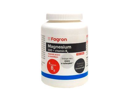 Magnesium 500 + Vitamin B6 100 tablet  + vzorek zdarma