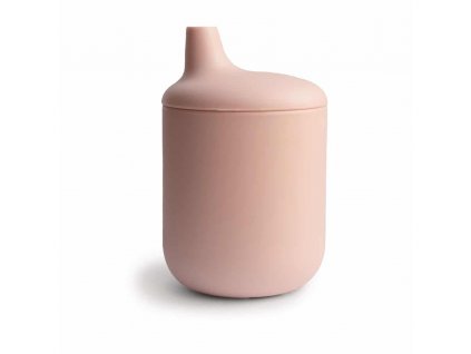 Mushie silikonovy poharik s naustkom Blush