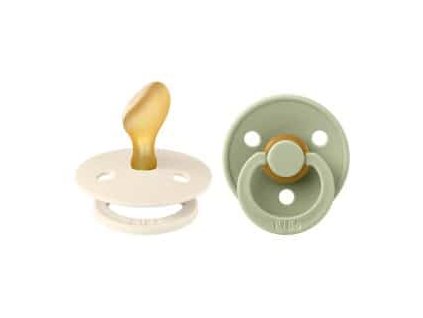 BIBS Colour ortodonticke cumliky z prirodneho kaucuku Ivory Sage 2211416 5713795242337 300x300