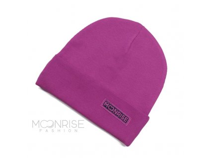 Rebrovaná čiapka organic - fuchsia