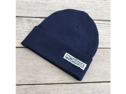 Rebrovaná čiapka organic - dark blue