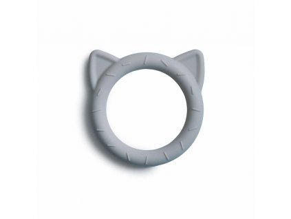 Mushie silikónové hryzátko CAT - Stone mushie silikonove hryzatko cat stone