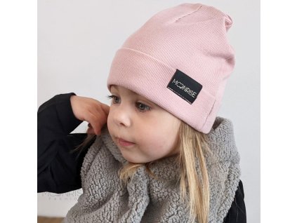 vyr 1091detska ciapka rebro powder pink