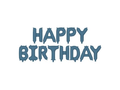 foliovy balonovy napis happy birthday tmavo modry