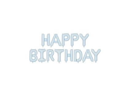 foliovy balonovy napis happy birthday modry