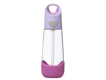 Fľaša na pitie so slamkou 600 ml - sugar plum