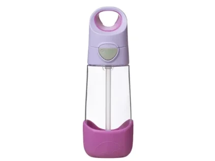 Fľaša na pitie so slamkou 450 ml - sugar plum