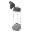 B.BOX fľaša na pitie so slamkou - graphite 600ml