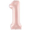 Balonek foliovy cislo 1 pastelove ruzovy 72cm 55FB230P1081J