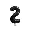 balon foliovy 86cm cislo 2 cierny