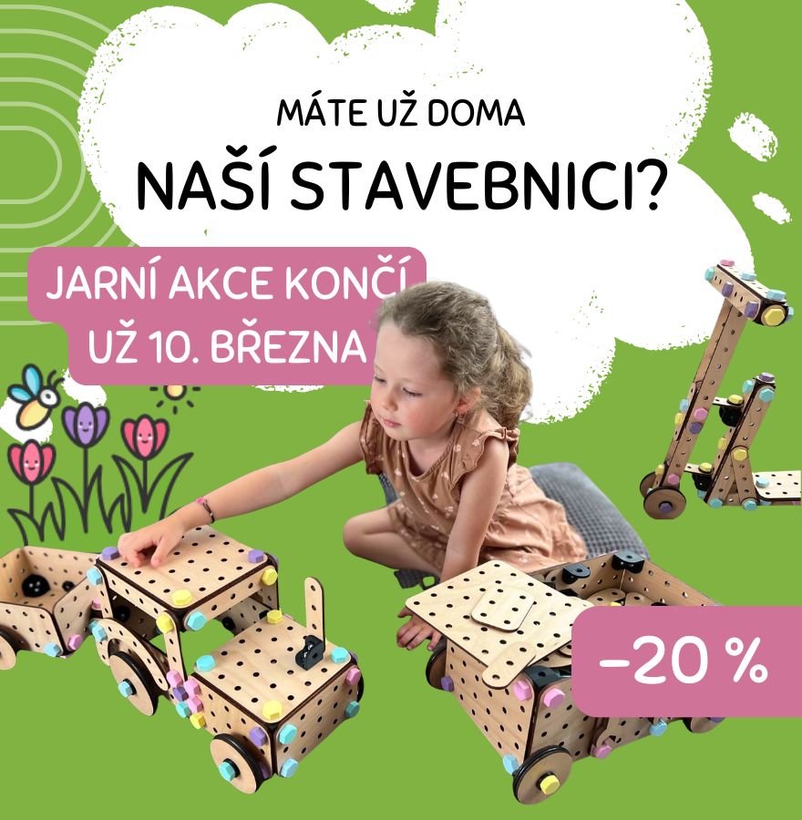 Jarní tvoření s 20% slevou na všechny sady stavebnic do 10. března 2026.