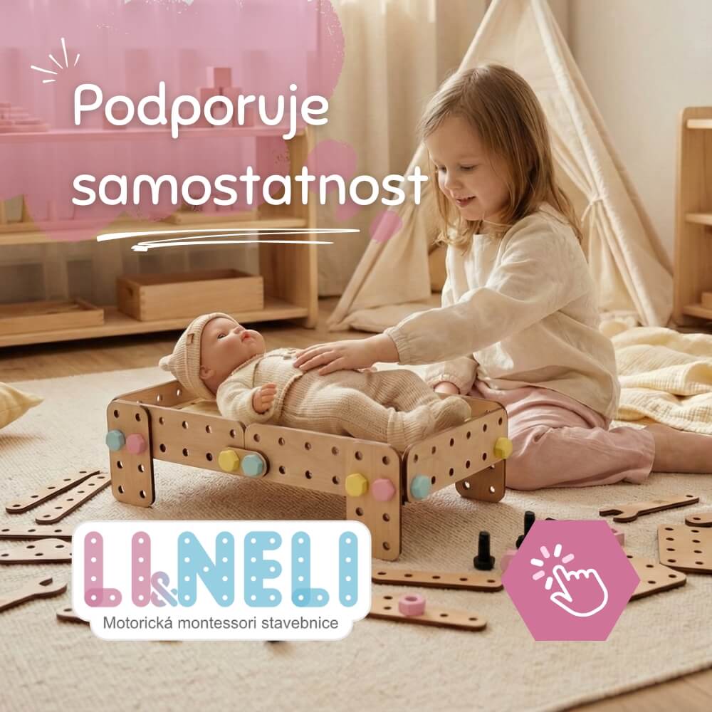 Stavebnice Li&Neli zabaví děti na dlouhé hodiny. Přitom budou rozvíjet motoriku, fantazii i trpělivost. Díky různorodým dílkům z kvalitních materiálů si můžou postavit téměř cokoliv, co je zrovna napadne.
