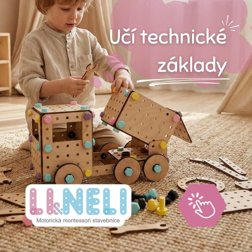 Stavebnice Li&Neli zabaví děti na dlouhé hodiny. Přitom budou rozvíjet motoriku, fantazii i trpělivost. Díky různorodým dílkům z kvalitních materiálů si můžou postavit téměř cokoliv, co je zrovna napadne.