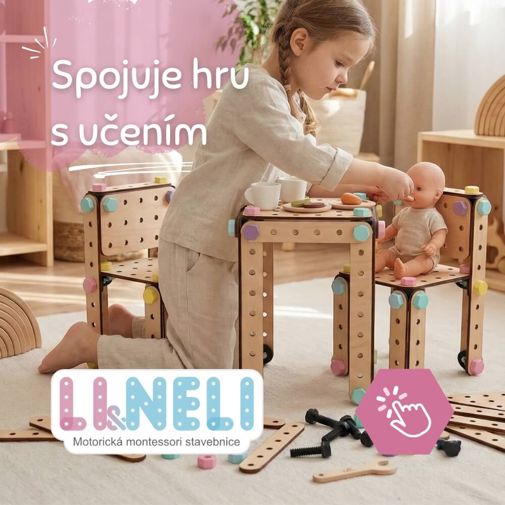 Stavebnice Li&Neli zabaví děti na dlouhé hodiny. Přitom budou rozvíjet motoriku, fantazii i trpělivost. Díky různorodým dílkům z kvalitních materiálů si můžou postavit téměř cokoliv, co je zrovna napadne.