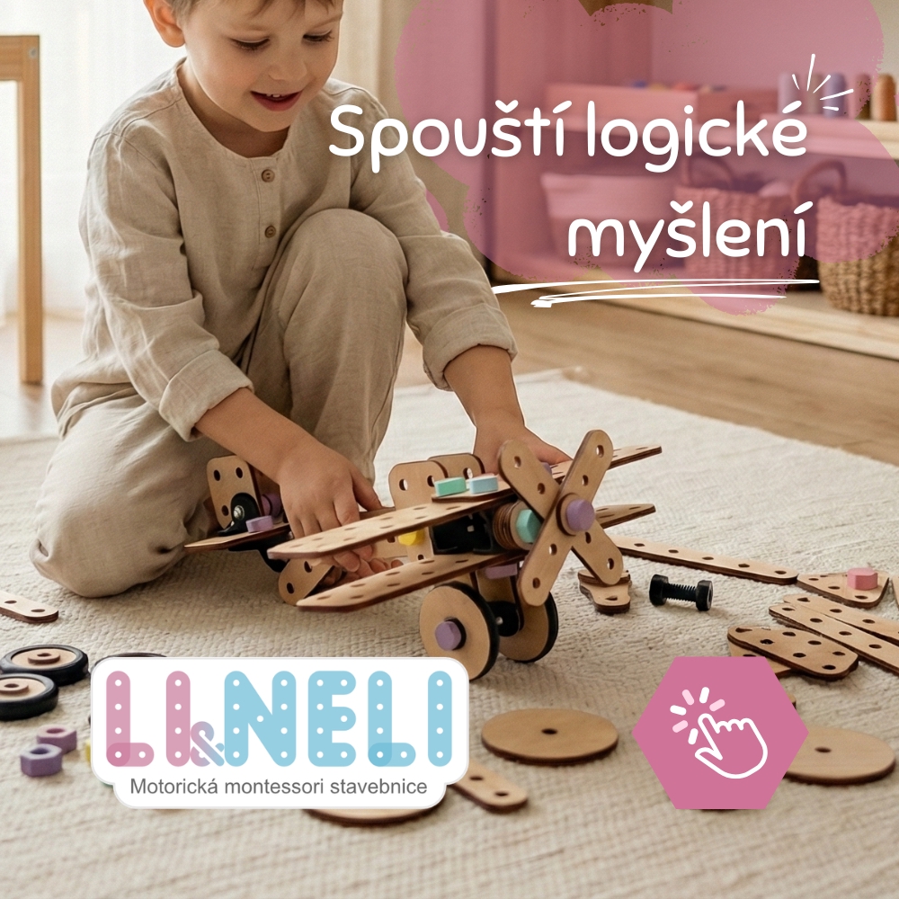 Stavebnice Li&Neli zabaví děti na dlouhé hodiny. Přitom budou rozvíjet motoriku, fantazii i trpělivost. Díky různorodým dílkům z kvalitních materiálů si můžou postavit téměř cokoliv, co je zrovna napadne.