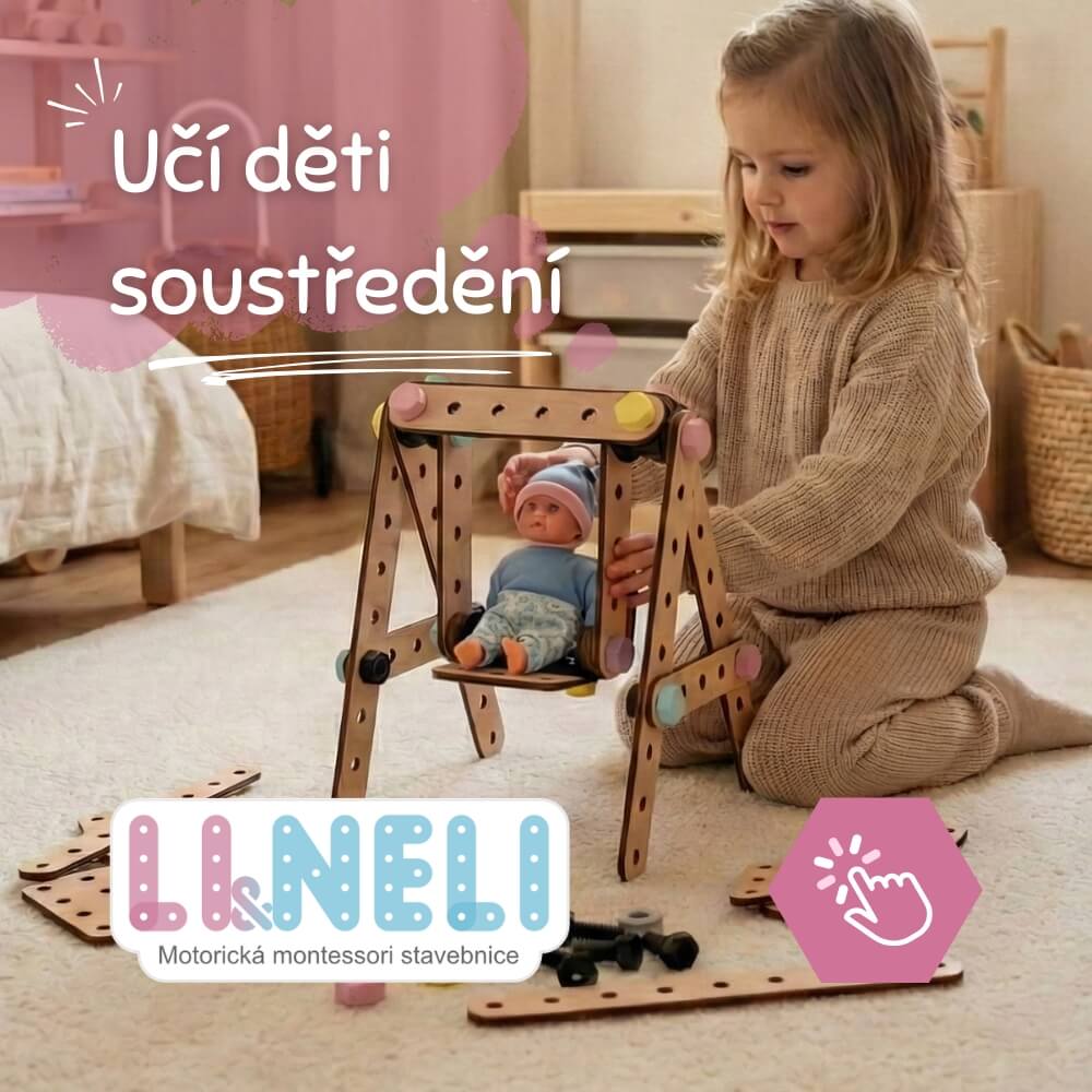 Stavebnice Li&Neli zabaví děti na dlouhé hodiny. Přitom budou rozvíjet motoriku, fantazii i trpělivost. Díky různorodým dílkům z kvalitních materiálů si můžou postavit téměř cokoliv, co je zrovna napadne.