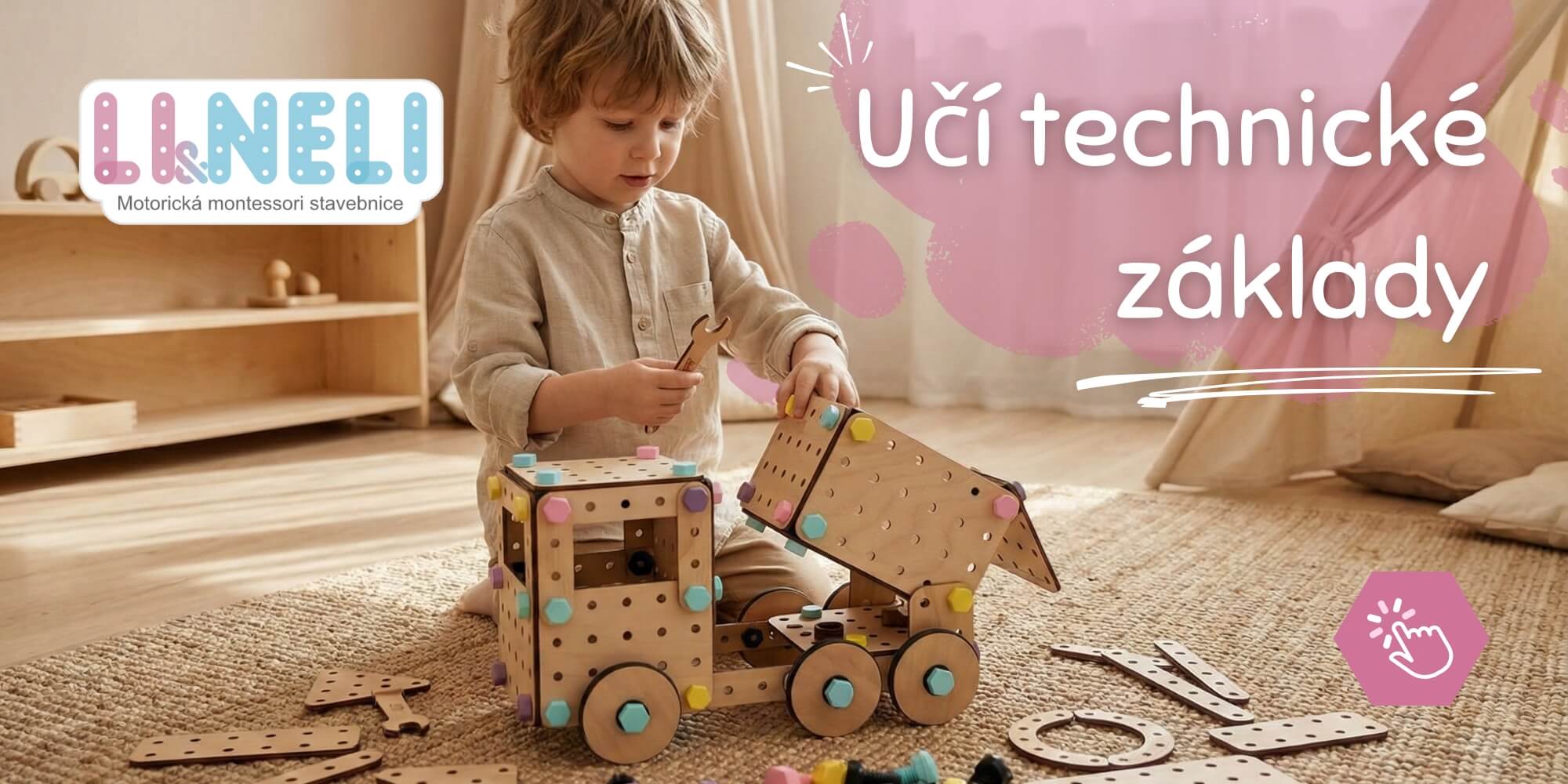 Stavebnice Li&Neli zabaví děti na dlouhé hodiny. Přitom budou rozvíjet motoriku, fantazii i trpělivost. Díky různorodým dílkům z kvalitních materiálů si můžou postavit téměř cokoliv, co je zrovna napadne.