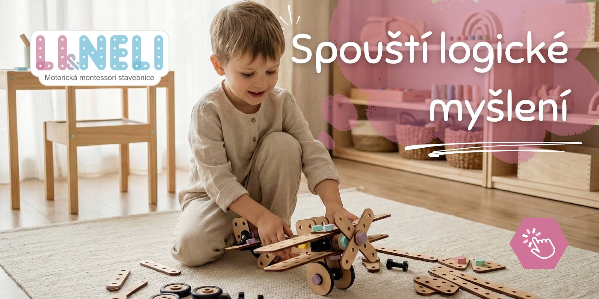 Stavebnice Li&Neli zabaví děti na dlouhé hodiny. Přitom budou rozvíjet motoriku, fantazii i trpělivost. Díky různorodým dílkům z kvalitních materiálů si můžou postavit téměř cokoliv, co je zrovna napadne.