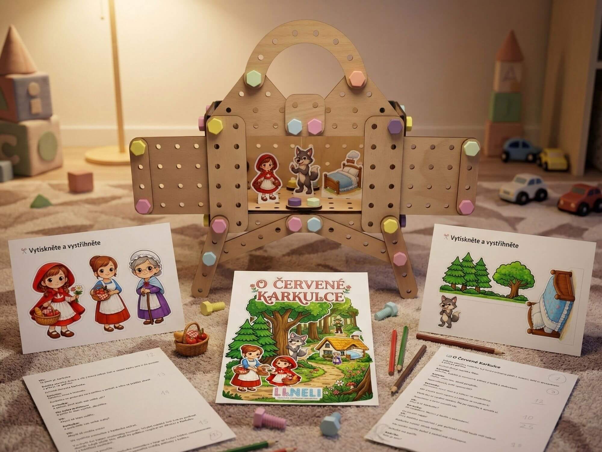 O Červené Karkulce - Sada pro divadélko Li&Neli