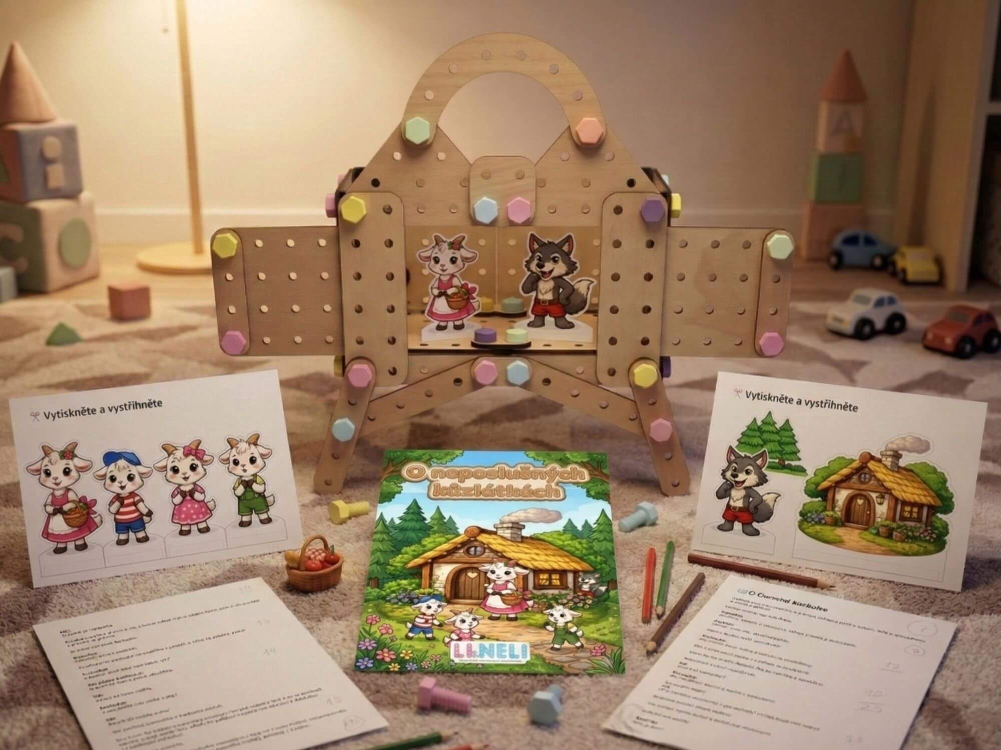 O neposlušných kůzlátkách - Sada pro divadélko Li&Neli